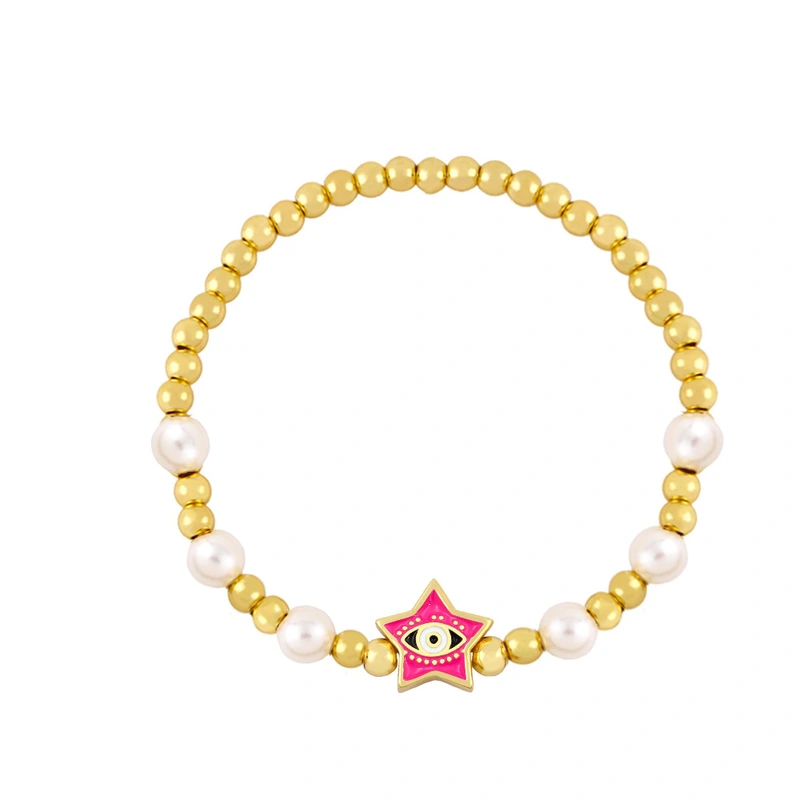 Clearance European and American trendy five-pointed star devil's eye bracelet niche Internet celebrity fashion bracelet bre79