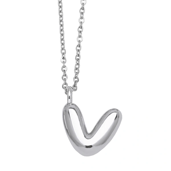 European and American hot-selling jewelry 26 English letters pendant necklace hip-hop smooth gold-plated clavicle chain nkp13