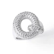 Jewelry Europe and the United States hot selling 26 English letter ring gold-plated full zircon fat letter ring rih91