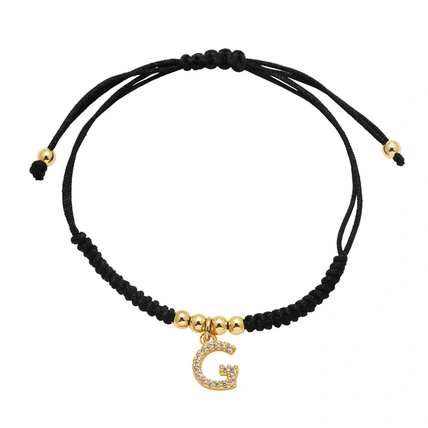 AS jewelry European and American new black bracelet 26 English letters pendant bracelet hand jewelry bra13