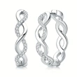 New wedding three-dimensional jewelry French wave pattern winding design earrings elegant temperament jewelry