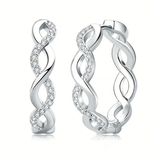 New wedding three-dimensional jewelry French wave pattern winding design earrings elegant temperament jewelry