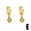 European and American jewelry simple fashion love pendant earrings niche light luxury copper plated 18k gold earrings ers77