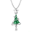  Christmas tree pendant necklace star fashion holiday pendant jewelry fashionable fresh accessories for women