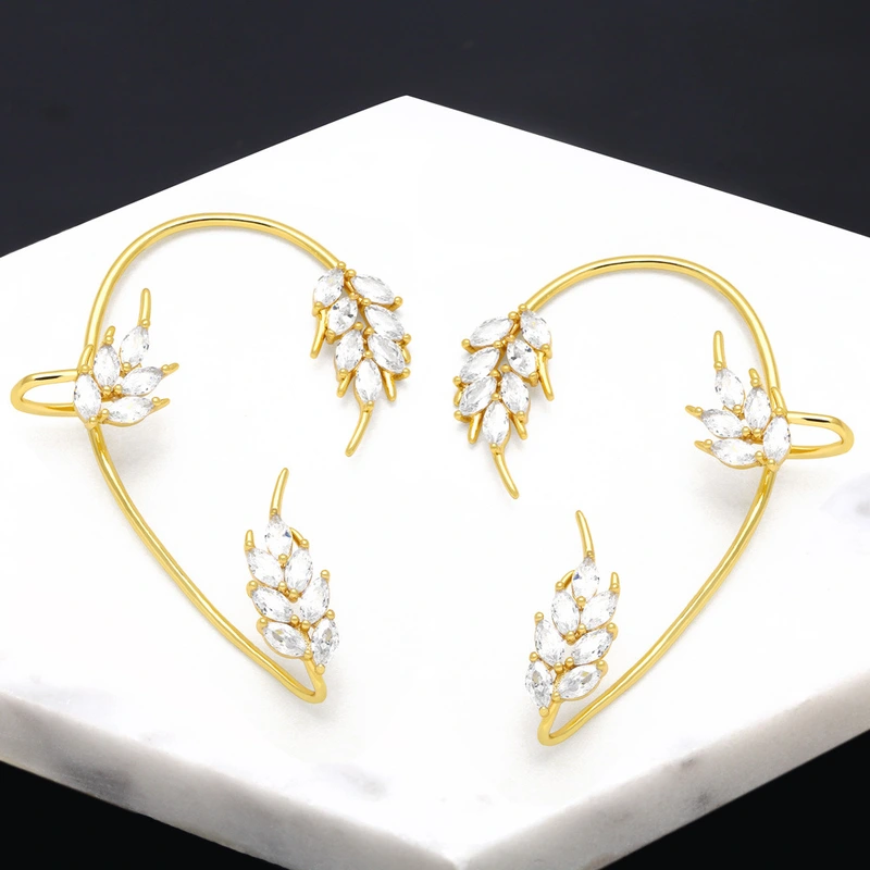 Clearance light luxury flower ear hook super fairy high-end integrated earrings female no ear piercing ear clip earrings era113