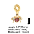 AS jewelry DIY accessories copper plated 18k gold bee butterfly pendant bracelet hand jewelry female brj50