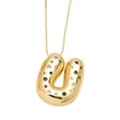 AS jewelry 26 English letters necklace gold-plated inlaid colored zircon clavicle chain nkb070