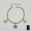 AS jewelry new hot selling ocean style starfish turtle pendant gold-plated bracelet jewelry wholesale brn51