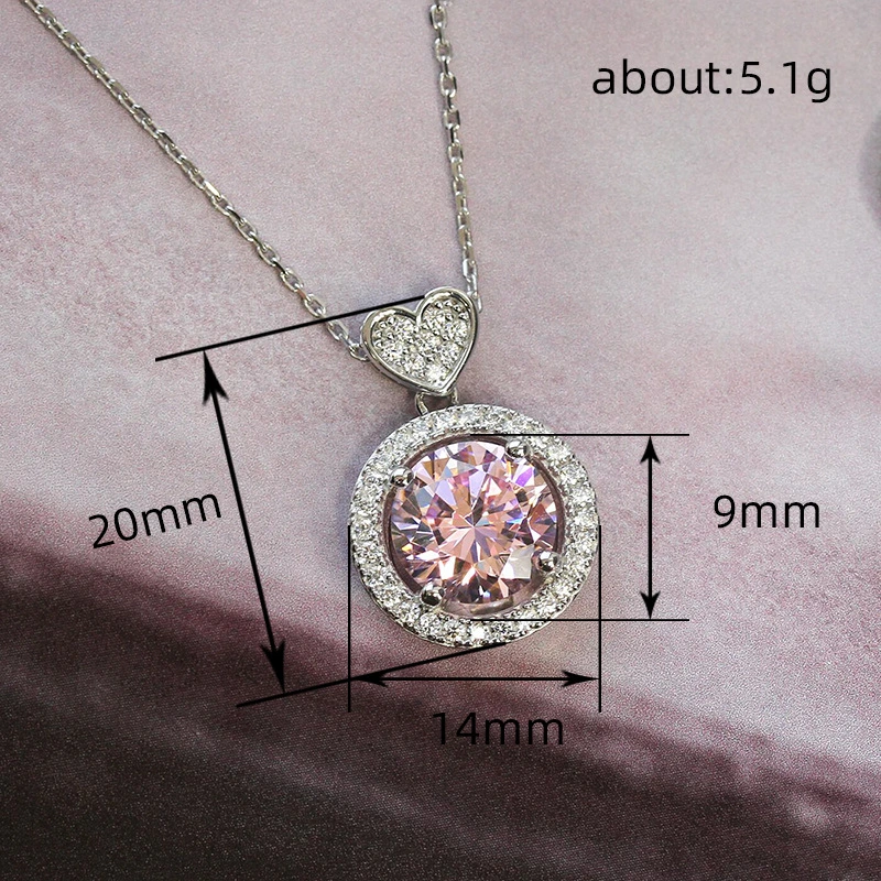 European and American hot-selling necklace trend luxury style oval-shaped women's pendant necklace colorful O-shaped chain clavicle chain