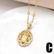 AS jewelry love cross pendant necklace gold-plated zircon inlaid Our Lady clavicle chain nkb101