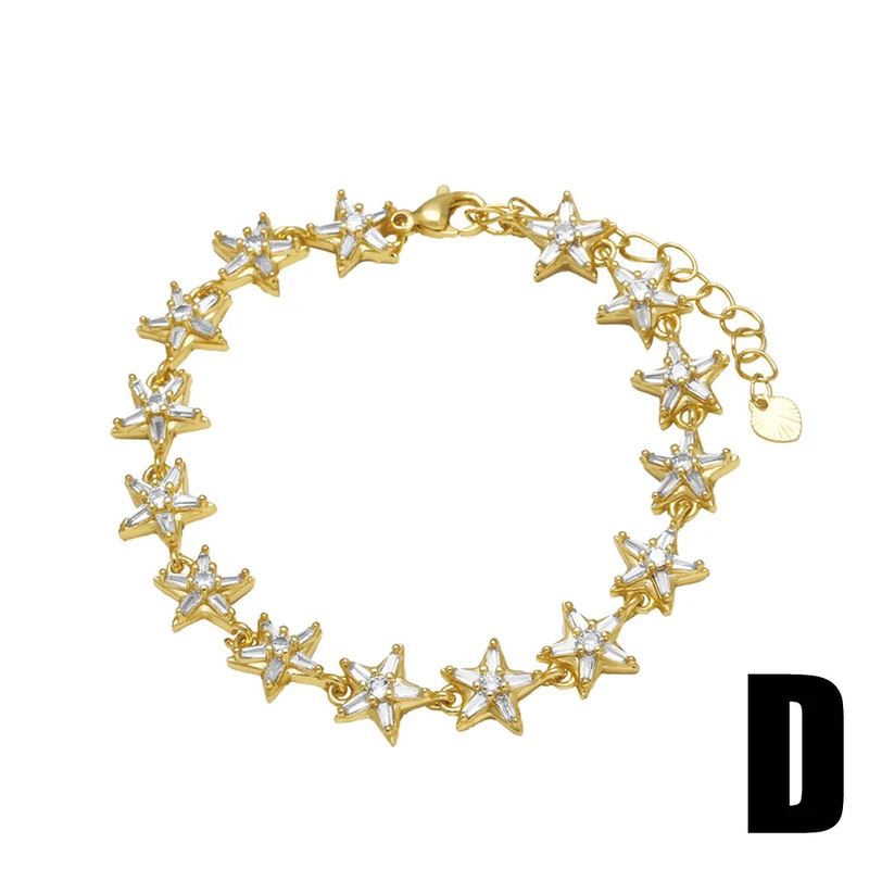 AS jewelry Europe and the United States hot selling love heart bracelet gold-plated full zircon high-end star hand jewelry brg22