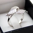 European and American new ring creative angel wings zircon women's ring manufacturers wholesale