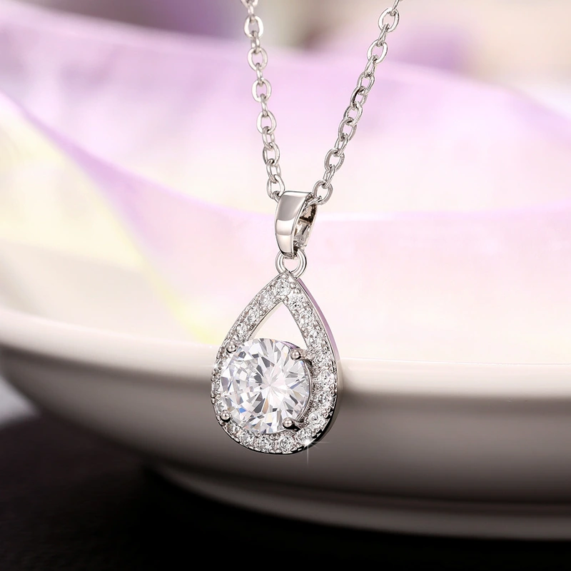 Source new Angel's Tears water drop zircon necklace simple pear-shaped necklace wholesale