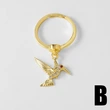 AS jewelry European and American popular bird ring copper plated real gold inlaid zircon ring ring ris63