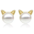  Korean version of the lady lady kitten ear jewelry necklace earrings jewelry set cute imitation pearl earrings