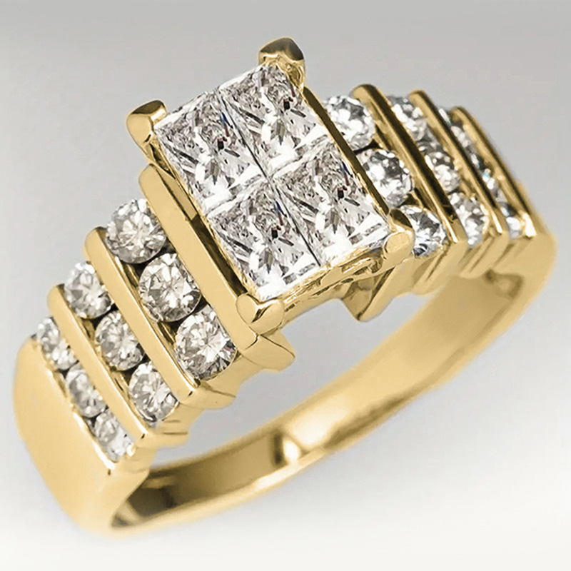  Factory wholesale hot selling rings for women with geometric design sense rings fashionable niche light luxury everyday style