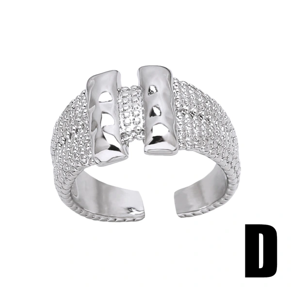 Clearance European and American jewelry round open ring niche retro double-layer gold-plated ring wholesale ris79