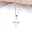 AS jewelry European and American hip-hop cross pendant necklace female micro-inlaid zircon real gold-plated clavicle chain nka001