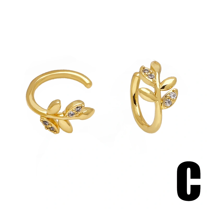 No pierced earrings European and American fashion inlaid zircon gold-plated butterfly ear bone clip earrings for women era022