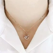 New French exquisite teardrop zircon necklace temperament simple versatile clavicle chain