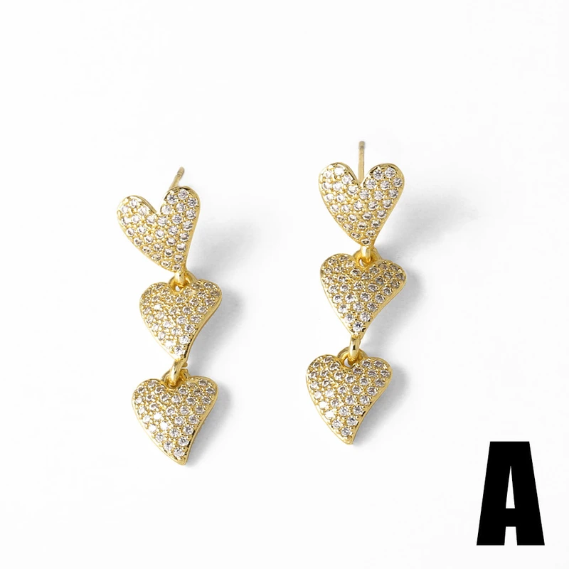 AS jewelry European and American simple fashion love bear bow pendant earrings female gold-plated earrings ers86