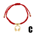 AS jewelry European and American red rope Madonna cross pendant bracelet gold-plated tennis racket hand jewelry female bra84