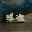  Exquisite maple leaf zircon earrings 2024 new hot style earrings temperament niche design earrings for women