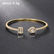 Open bracelet trend brass zircon bracelet temperament Korean style simple banquet hand jewelry gift wholesale