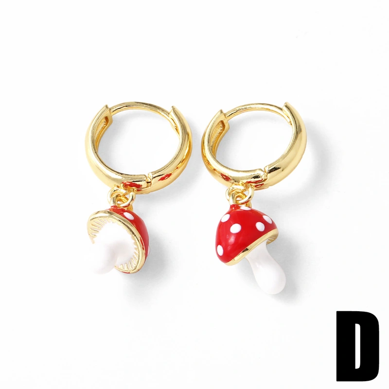 AS jewelry hot selling copper plated 18k gold fruit and vegetable watermelon earrings earrings female erw44