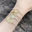 Hot selling love inlaid zircon bracelet female personality versatile gold-plated boy and girl jewelry brc98