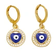 Clearance European and American jewelry personality oil drop heart-shaped devil eye earrings women's trendy all-match earrings ert56