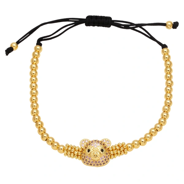 Clearance Bear Bracelet Niche Design Colored Zircon High-end Beaded Bracelet BRM46