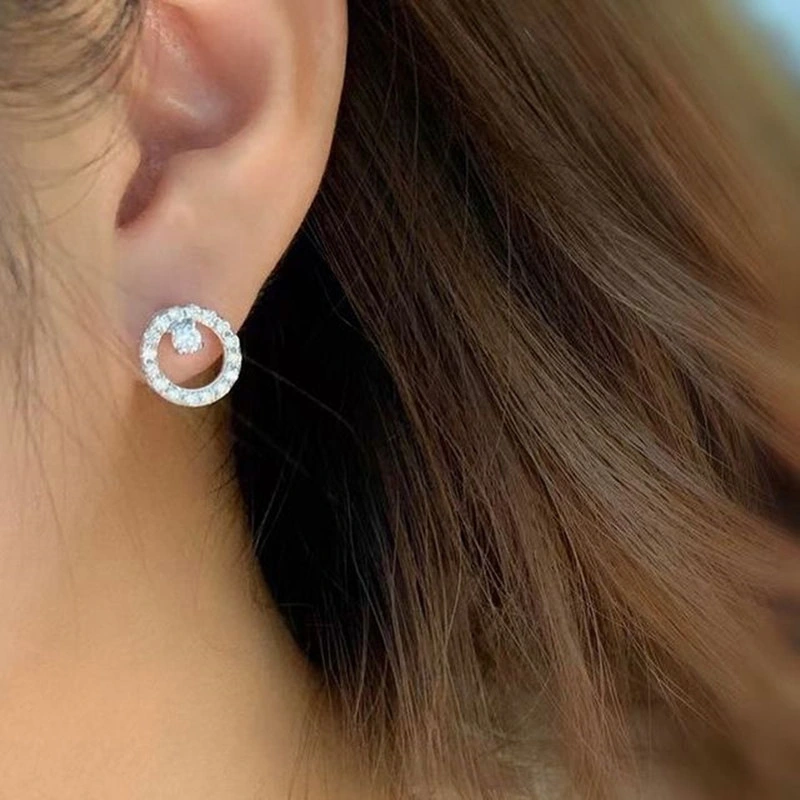 Korean star same style earrings geometric circle small simple temperament earrings network celebrity all-match style