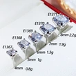 European and American hot-selling earrings classic four-claw round diamond zircon earrings for women simple and versatile single diamond earrings