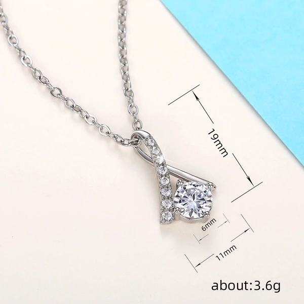 Little fairy welfare money accessories Korean fashion skirt fan pendant European and American herringbone pendant necklace