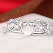  Cupid heart design earrings for women, fashionable and individual hot girl earrings, European and Korean trendy earrings
