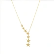 Korean version of the Big Dipper necklace for women, micro-inlaid zircon and five-pointed star clavicle necklace, elegant necklace