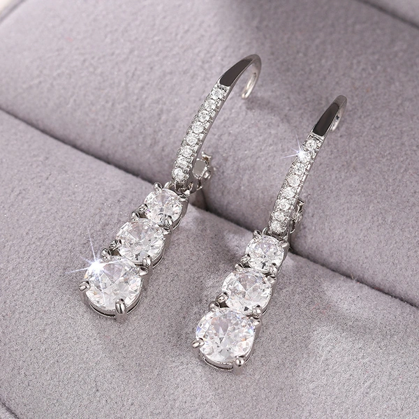 New long elegant earrings for women, geometric jewelry, factory direct sales, fashionable and high-end, internet celebrity style