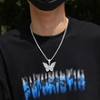 European and American hip-hop new butterfly pendant trend unisex street style necklace