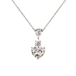 Hot selling heart-shaped jewelry set copper plated white gold zircon heart earrings exquisite love pendant for women