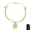 AS jewelry hot selling Virgin Mary pendant bracelet gold-plated zircon bracelet bre01
