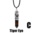 Retro sun pendant necklace Chinese style geometric tiger eye stone wrapped dragon pendant men and women jewelry nkb664