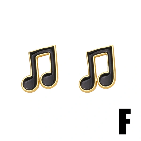 European and American new student fun small ice cream note earrings style sweet cool crown airplane earrings ert34