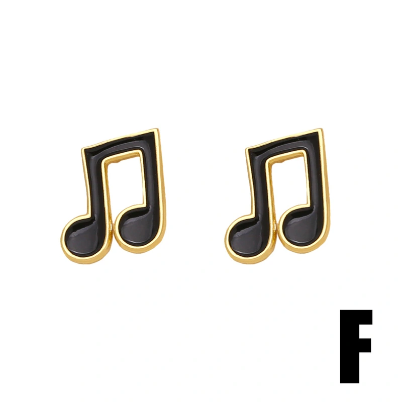 European and American new student fun small ice cream note earrings style sweet cool crown airplane earrings ert34