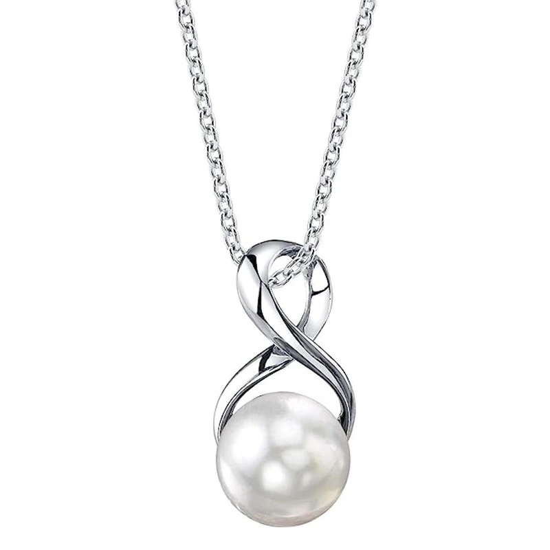  Internet celebrity hot necklace simple fresh niche design pendant infinite love imitation pearl temperament necklace