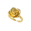 AS jewelry European and American new smooth copper plated 18k gold rose flower open ring female riq89 ring