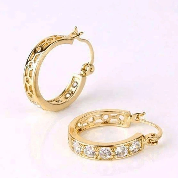 Millennial hot girl zircon earrings small new trendy earrings for women high-end hollow design earrings