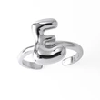 AS jewelry smooth 26 English letters ring female copper plated real gold open ring rih04