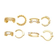 Hot selling zircon ear clips for no pierced ears, high-end ear bone clips, trendy irregular earrings, earrings err93