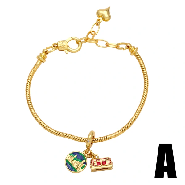 New simple and fashionable airplane travel bracelet European and American hot style love earth hand jewelry bracelet female brk83